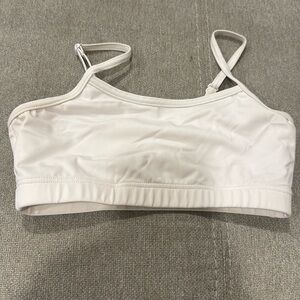 Weissman White crop tank / sports bar